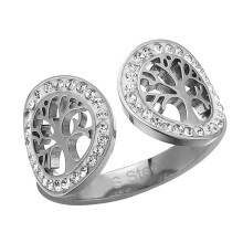 Levensboom Ring Roestvrij Staal Vintage Zilver Maat 9