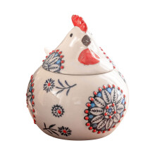Ceramic Salt Cellar with Lid and Spoon 400ml