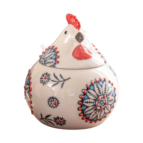 Ceramic Salt Cellar with Lid and Spoon 400ml