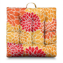 Almofada de chão Boho Yoga em veludo holandês de 56 cm (22 polegadas)