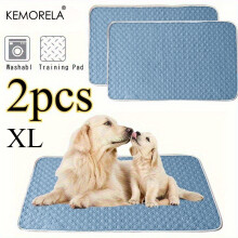(XL: 120*80cm) 2pcs Washable and Reusable Dog Pee Pads- Odor-Resistant, Cooling, Various Sizes, Durable Pet Training Pads, Suitable