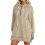 Damen-Hoodiekleid Khaki L 3