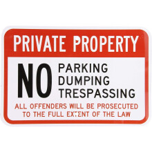 Aluminium bord 'Privé-eigendom, parkeren verboden' (8x12 inch)