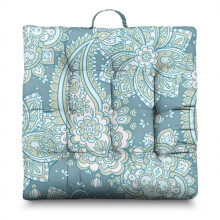 Meditatie vloerkussen met boho paisley design, 22x22 inch