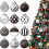 Black and White Shatterproof Ball Ornaments 36 pcs 1
