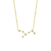 Collana con ciondolo zodiacale Vergine in acciaio inossidabile da donna con