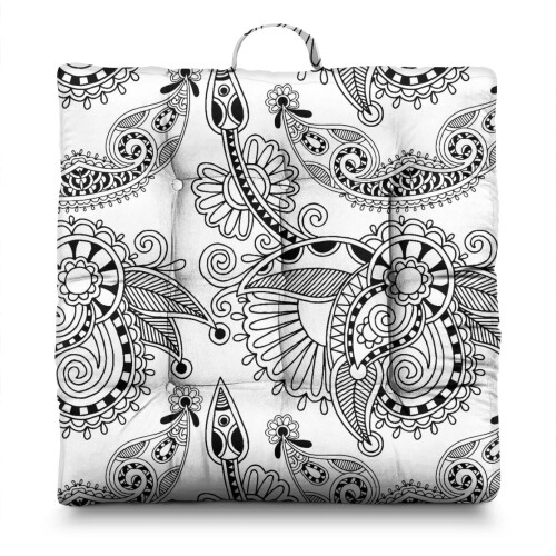 Μαξιλάρι Διαλογισμού Boho Paisley Τετράγωνο 22x22