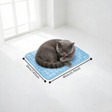 (Blue, S(40*20cm)) Tapete de enfriamiento para mascotas, tapete de enfriamiento para perros, tapete de enfriamiento suave para perros y