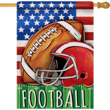 Steag de toamnă cu fotbal american, 28x40, față-verso
