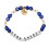 Pulseira com pingente de letra de cristal e contas em formato de losango. 1