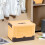 Bac de rangement empilable avec couvercle jaune 10 L 6