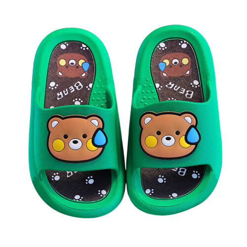 Παντόφλες Bear για παιδιά, πράσινες, γρήγορες παντόφλες για νήπια