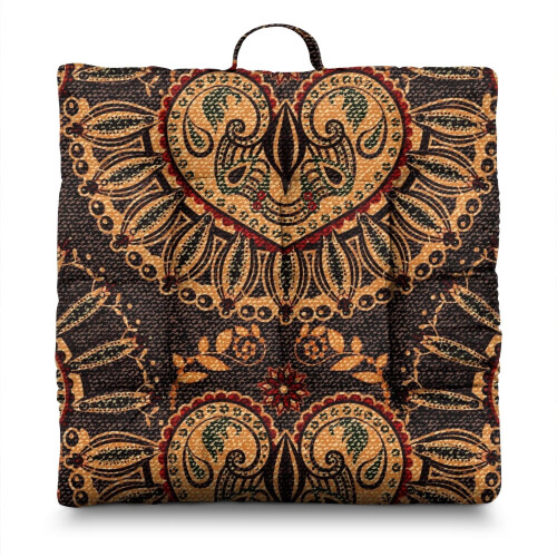 Μαξιλάρι διαλογισμού με μοτίβο boho paisley 22x22 ίντσες