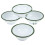 Green Enamel Bowls Set Vintage Kitchen Storage 4 pcs 1