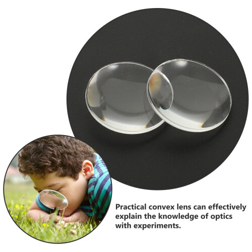 60-delad bikonvex transparent optisk undervisningslins av akryl 2
