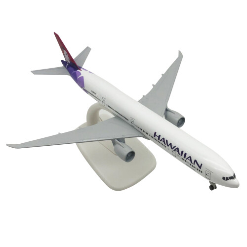 Hawaii B777 Airplane Model Retro Design with Movable Wheels