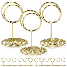 Golden Metal Menu Holder Stand 30 pcs