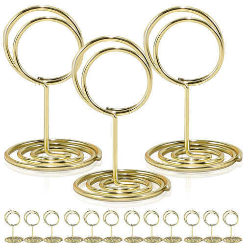 Golden Metal Menu Holder Stand 30 pcs