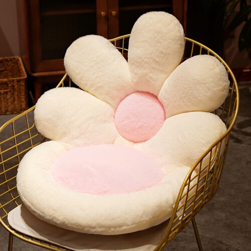 Coussin de siège avec dossier à motif floral blanc de Noël 2
