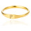 Women's Gold Wedding Band Highly Polished Plain Ring with 1