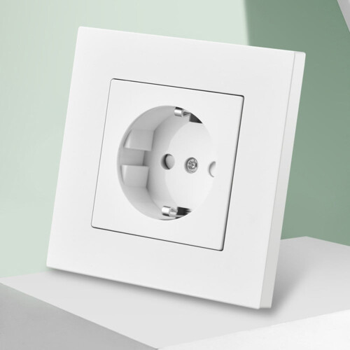 Power Socket European Standard 16A 110-250V Black White