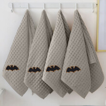 Halloween Towel Set Cotton Embroidered 3 Pieces