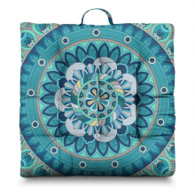 Square Dutch velvet yoga pillow 22 inch bohemian meditation