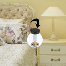 WHAMVOX Bedhoofdbord Anti-zwaai Beugel Zwart 4-delige Set