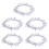 Star Tree Decorations Rattan Silver 5 Pieces 6