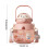 Gourde Kawaii rose avec paille et sangle ajustable 3