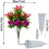 Ensemble de fleurs commémoratives avec vase – Lys rouge et 2