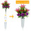 Ensemble de fleurs commémoratives avec vase – Lys rouge et 3
