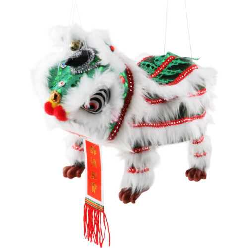 Chinese New Year Hand Puppet with Strings and Rod Green 2