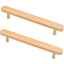 Wooden Drawer Handle Chinese Style 2 pcs 96 mm