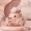 Gourde Kawaii rose avec paille et sangle ajustable 6