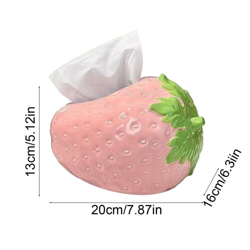 Porte-mouchoirs fraise rose style ferme 2