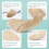 Αντιολισθητικοί Μισοί Πάτοι Honeycomb Design 4 Ζεύγη Μπεζ Μαύροι 3
