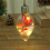 LED Light Bulb Ornament with Purple Hydrangea Glass Decor 5