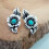 Boho Drop Earrings 925 Silver with Tourmaline One Pair 4