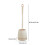 Set di scopini per WC color oro con manico staccabile e setole morbide. 3