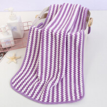 Badhandduk i korallfleece, lila, extra stor, 30x76 cm