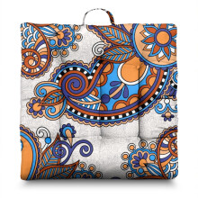 Štvorcový meditačný vankúš s paisley vzorom 22x22 palcov