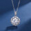 Κολιέ μενταγιόν Moissanite 925, ασήμι 925, 5 καράτια 2