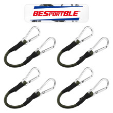 Elastische koorden met haken en karabiners (4 stuks)