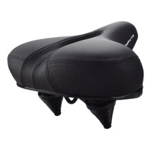 Extra Wide Padded Bike Saddle with Tail Light Brown Gel
