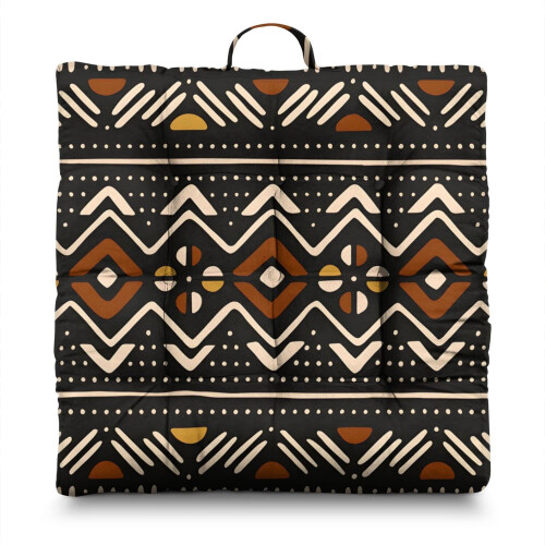 Vierkant vierkant vloerkussen van fluweel met boho-look, 22 inch (56 cm)