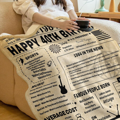 Mykt teppe til kvinnens 40-årsdagsgave 2