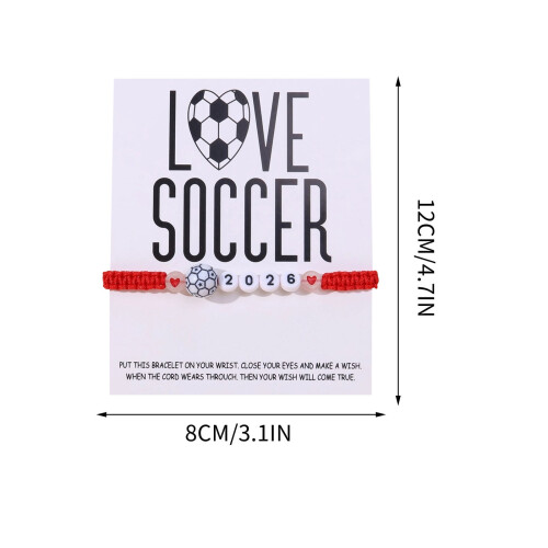 Soccer Charm Bracelet Adjustable Unisex 1 pc 1