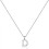 Sterling Silver Initial Pendant Necklace A-Z on Figaro Chain 2