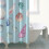 Douchegordijn van schelpen, waterdicht polyester, 72x72 inch 2